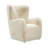 Bear Dawn Faux Fur Chair angled image of the chair on a white background
