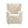 Bear Dawn Faux Fur Chair front on image of the chair on a white background