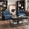 Reese Midnight Blue Accent Chair lifestyle image of the chair