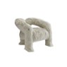 Freya Ivory Faux Fur Chair angled image of the chair on a white background
