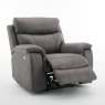 Stanwick Power Recliner Chair angled image of the chair with footrest up on a white background