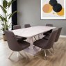 Aldiss Own Porto Extending Dining Table and 4 Swivel Chairs