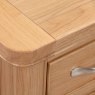 Gloucester Oak Bedside Table close up image of the table