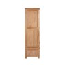 Gloucester Oak Triple Door Wardrobe side on image of the wardrobe on a white background