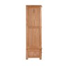 Gloucester Oak Double Door Wardrobe With 2 Drawers side on image of the wardrobe on a white background