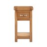 Gloucester Oak Small Bedside Table front on image of the table on a white background