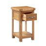 Gloucester Oak Small Bedside Table angled image of the table on a white background