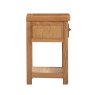 Gloucester Oak Small Bedside Table side on image of the table on a white background