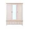 Aldiss Own Gloucester Painted Triple Door Wardrobe