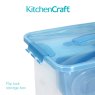 KitchenCraft 50-Piece Plastic Meal Prep Container Set closing mechanism