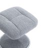 Denver Chacha Dove Swivel Chair And Stool Set close up image of the stool on a white background