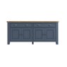 Heritage Editions Blue 4 Door Sideboard front on image of the sideboard on a white background