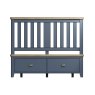 Heritage Editions Blue King Size Wooden Bed Frame front on image of the bed on a white background