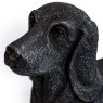 McGowan Rutherford Medium Black Dog Bench head close up