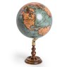 McGowan Rutherford Antique Globe On Wooden Stand front view