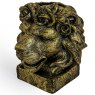 McGowan Rutherford Large Antique Gold Effect Lion Head Planter