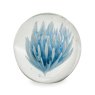 McGowan Rutherford Large Blue And White Flower Glass Ball Paperweight