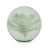 McGowan Rutherford Large White Flower Glass Ball Paperweight