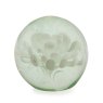 McGowan Rutherford Medium White Flower Glass Ball Paperweight