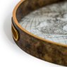 McGowan Rutherford Set Of 2 Dark Gold World Map Serving Trays close up