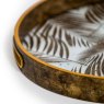 McGowan Rutherford Set Of 2 Dark Gold Tropical Serving Trays close up