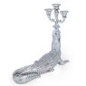 McGowan Rutherford Large Silver Crocodile Table Candelabra