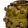 McGowan Rutherford Crackle Oak Green Acorn Ceramic Vase close up