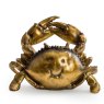 McGowan Rutherford Antique Gold Thirsty Crab Wine Bottle Holder without a bottle