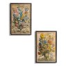 McGowan Rutherford Set Of 2 Antiqued White Boho Floral Wall Prints