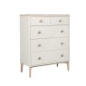 Anders Cashmere 5 Drawer Chest angled image of the chest on a white background