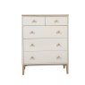 Anders Cashmere 5 Drawer Chest front on image of the chest on a white background