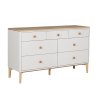 Anders Cashmere Wide 7 Drawer Chest angled image of the chest on a white background