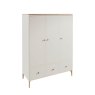 Anders Cashmere 3 Door Wardrobe angled image of the wardrobe on a white background