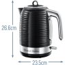 Russell Hobbs Inspire Black Jug Kettle Dimensions