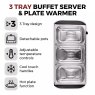 Tower 3 Tray Buffet Server Specs