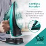 Tower Ceraglide Cordless Iron Teal cordless function