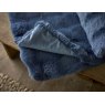 Deyongs Fernley Faux Fur Throw Dark Blue Close up