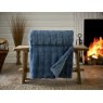 Deyongs Fernley Faux Fur Throw Dark Blue Lifestyle