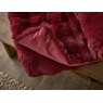 Deyongs Fernley Faux Fur Throw Dark Red Close up