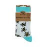 Eco Chic White Bumblebees Eco-Friendly Bamboo Socks in packaging