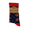 Eco Chic Navy Hedgehog Eco-Friendly Bamboo Socks in packaging