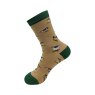 Eco Chic Beige Wild Birds Eco-Friendly Bamboo Socks