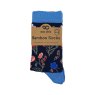 Eco Chic Navy Floral Eco-Friendly Bamboo Socks in packaging