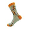 Eco Chic Beige Flowers Eco-Friendly Bamboo Socks