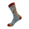 Eco Chic Grey Flowers Eco-Friendly Bamboo Socks