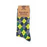 Eco Chic Green Argyle Eco-Friendly Bamboo Socks in packaging