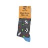 Eco Chic Grey Sports Balls Eco-Friendly Bamboo Socks in packaging