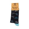 Eco Chic Black Bikes Eco-Friendly Bamboo Socks in packaging