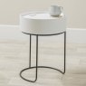 Pacific Hugo White Wood Veneer And Black Metal Storage Table Lifestyle