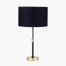 Pacific Bryce Black Gold Metal Rise And Fall Table Lamp